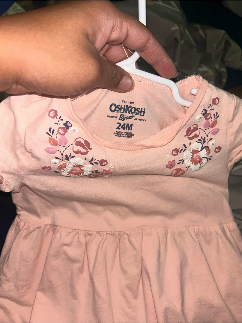 🌼2 for $5🌼 OshKosh B'gosh Pink Floral Baby/Toddler Dress Top